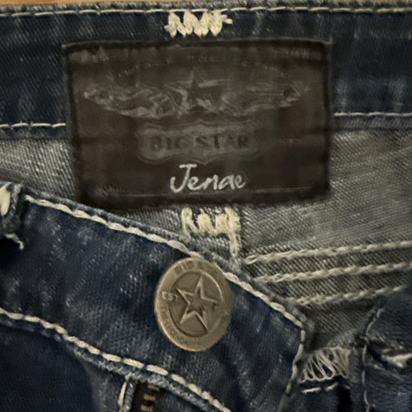 Big Star Blue Jeans 27S Jenae low rise slim fit BKE western embellished pockets - Picture 6 of 6